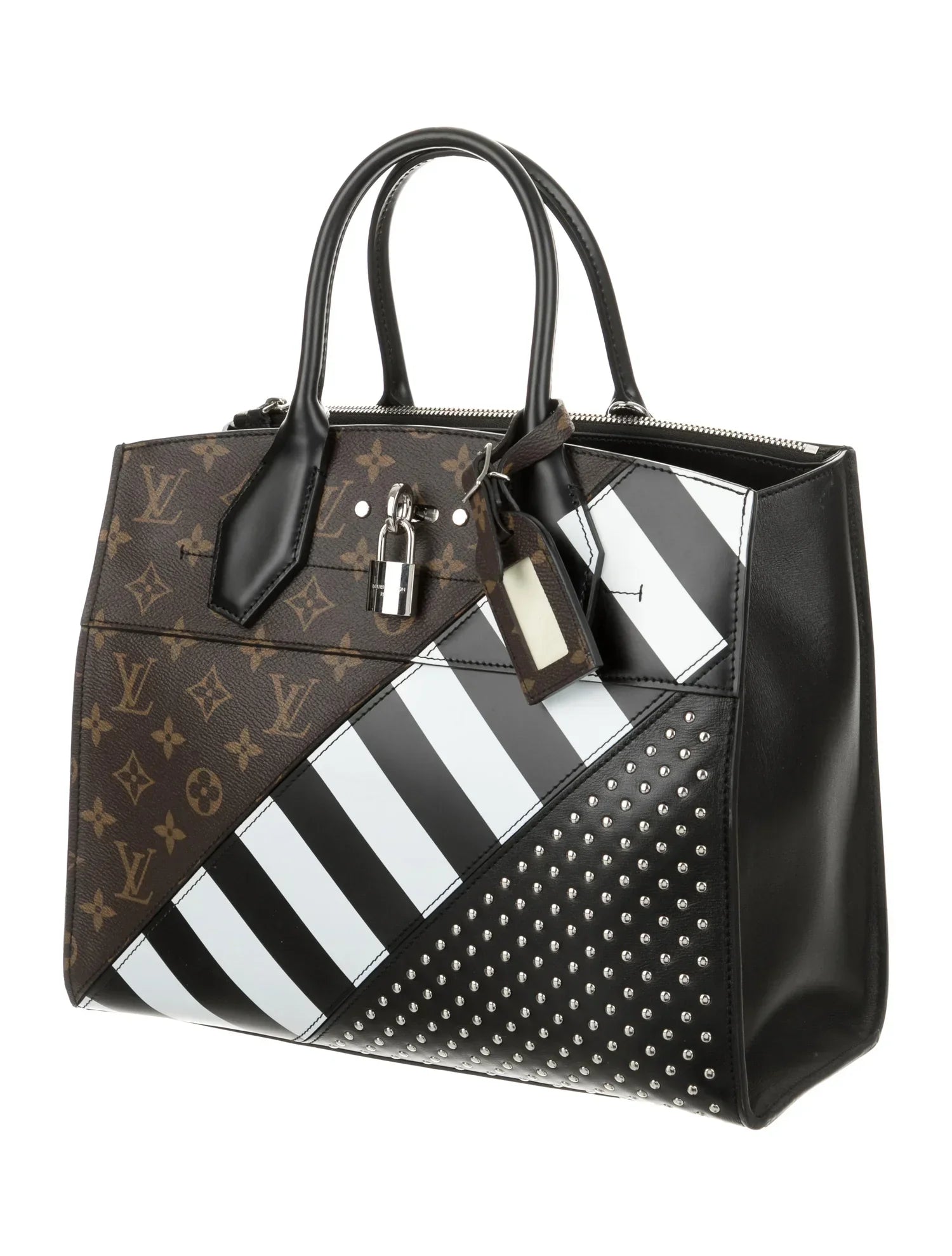 Louis Vuitton CITY STEAMER STUD MM Monogram Calfskin Mini Bag