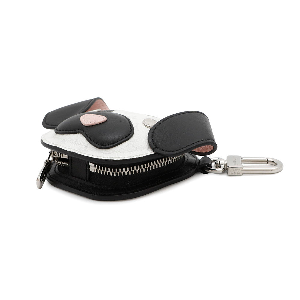 Louis Vuitton Charm・ Dog PinkM02273 Monogram Noir White Key Chain