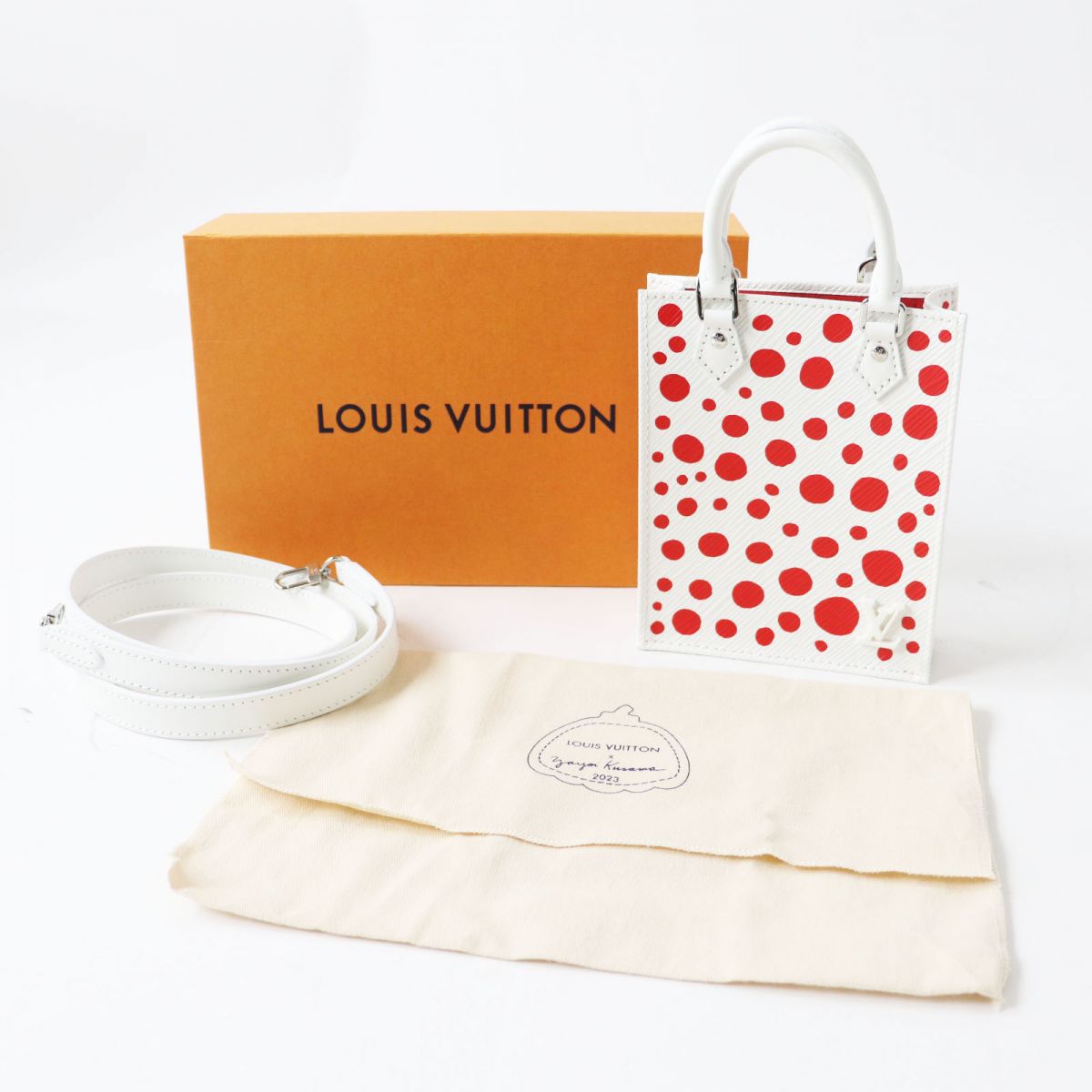 Louis Vuitton M81986 Sac Plat 2-Way Infinity Leather Red Handbag