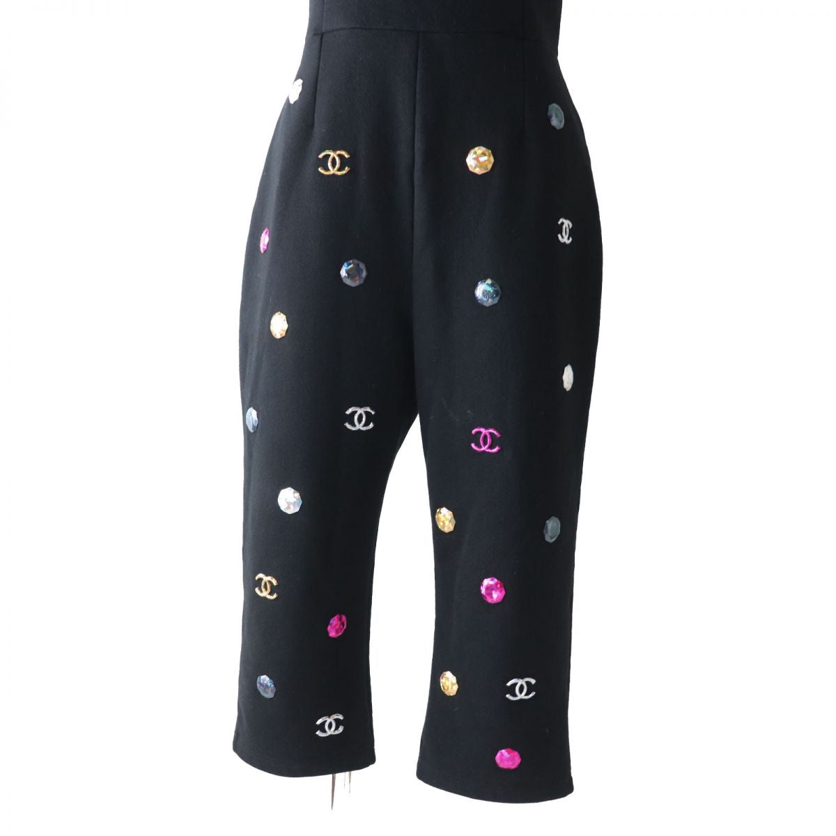Chanel COCO Mark Rhinestone Jumpsuit 38