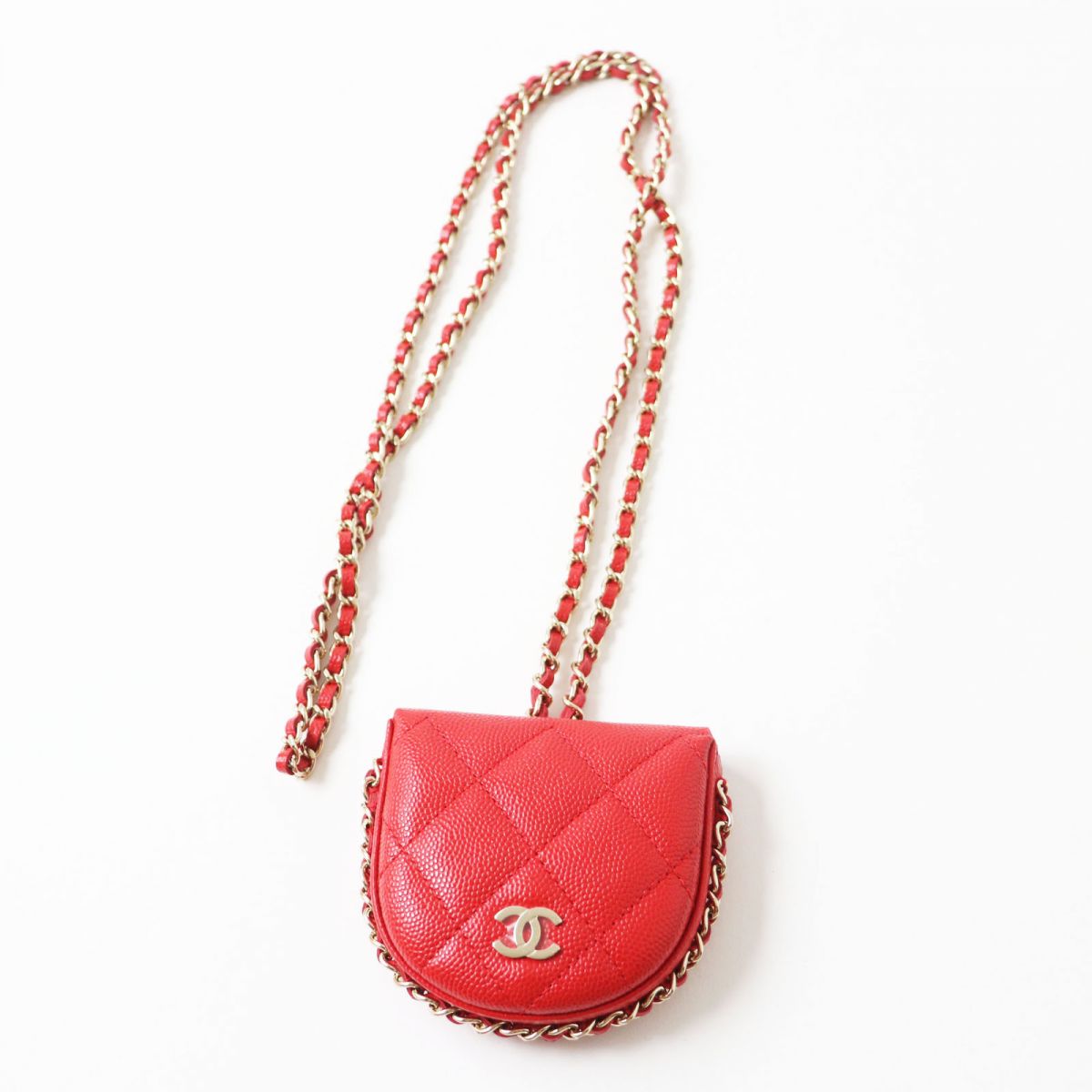 Chanel Coin Caviar skin Red Handbag