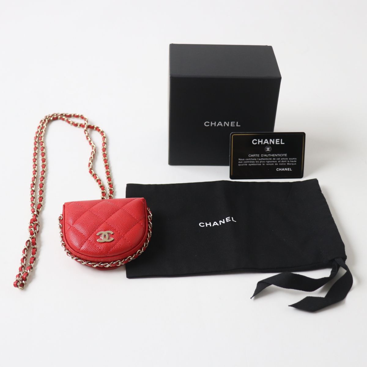 Chanel Coin Caviar skin Red Handbag