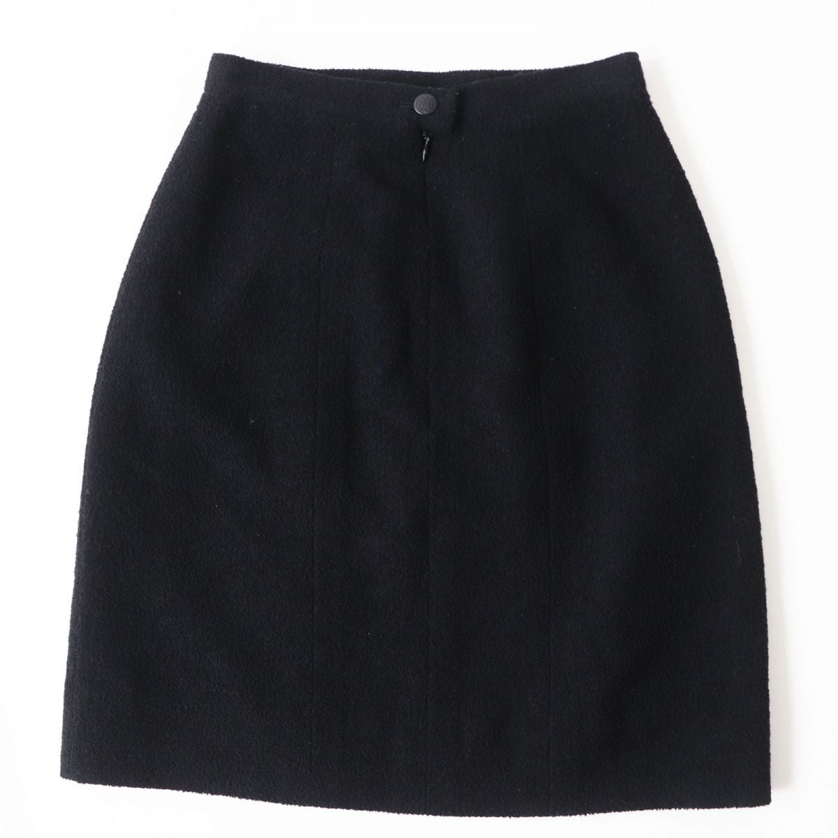Chanel Tweed A Line Mini Skirt Black Size 36 Handbag