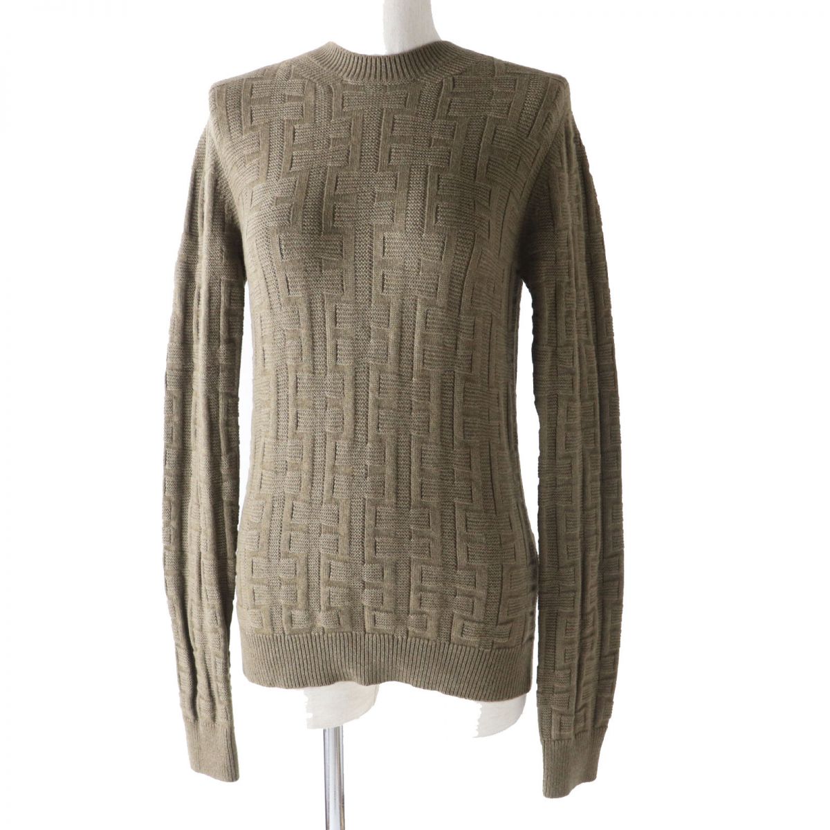 Knit Main: Virgin Wool Khaki Type Women Brown Travel Bag