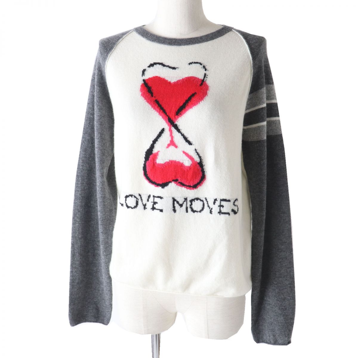 Dior Christian Knit Main: % Cashmere Gray X White Red Travel Bag