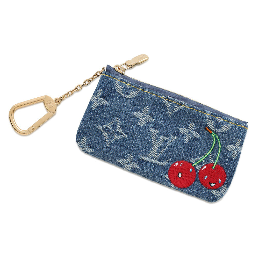 Louis Vuitton × TM Key Pochette Cles Monogram Denim Clutch Bag