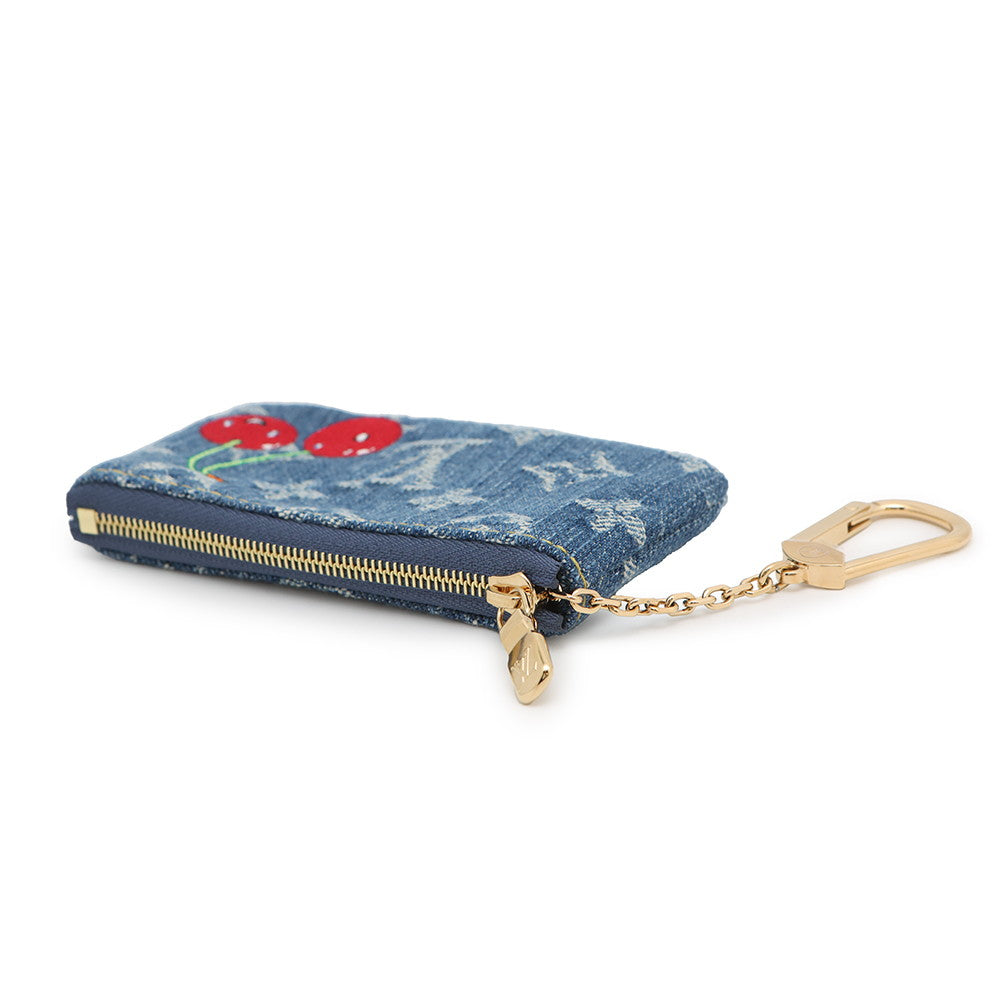 Louis Vuitton × TM Key Pochette Cles Monogram Denim Clutch Bag