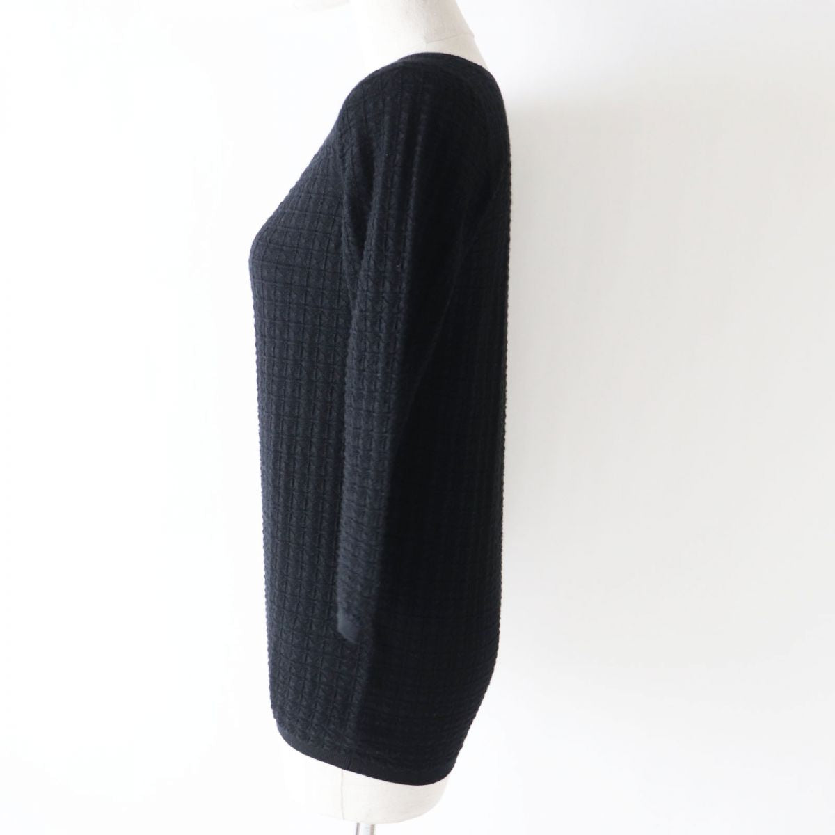 Knit Image Reference Women Handbag Black Travel Bag