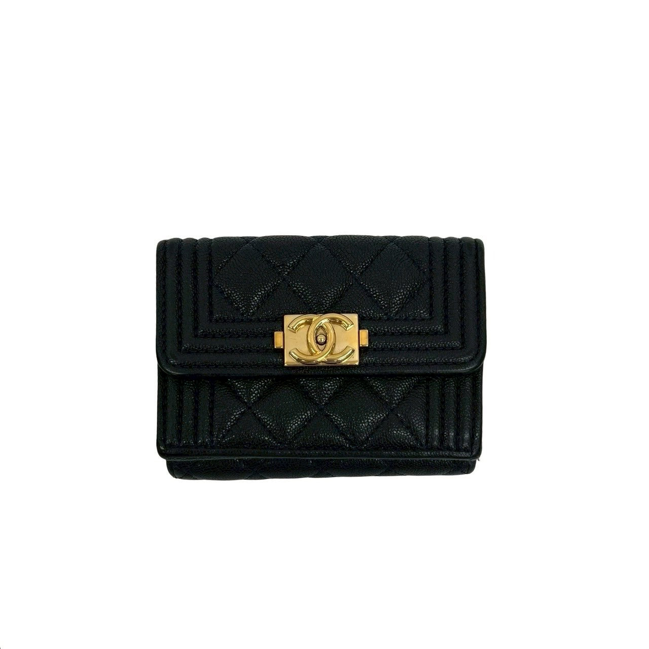 Chanel Boy Chanel Caviar Trifold Wallet