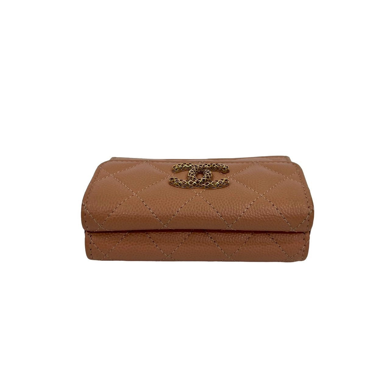 Chanel Matelassé Caviar Leather Trifold Wallet