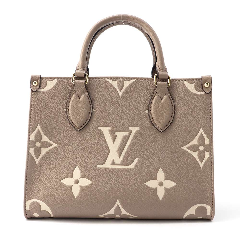 Louis Vuitton Onthego Tourterelle ClaimM45779 Giant Monogram Empreinte Leather Handbag