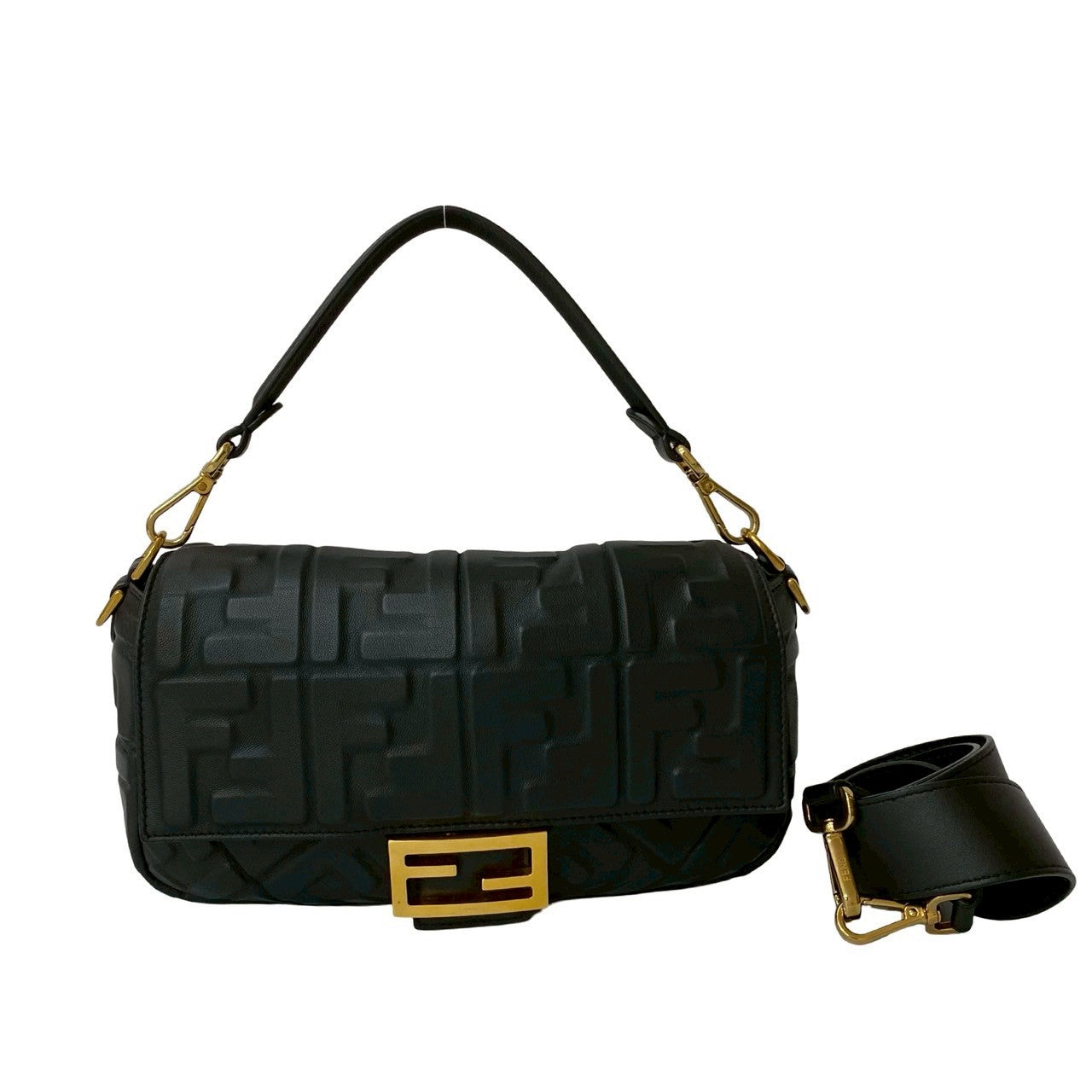 Fendi Mamma Baguette 2Way Bag Leather Shoulder Bag