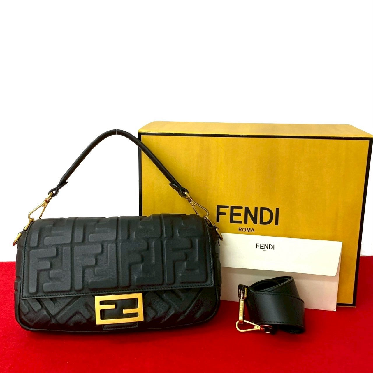 Fendi Mamma Baguette 2Way Bag Leather Shoulder Bag