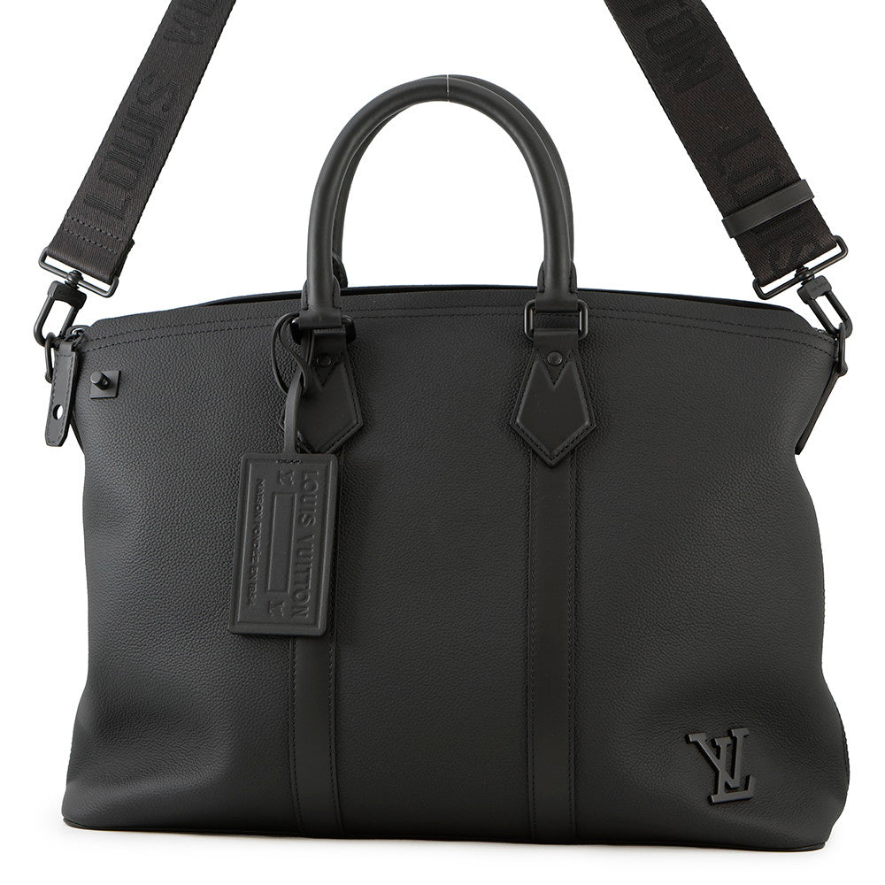 Louis Vuitton Aerogram Lock It BlackM59158 Taurillon Leather Handbag