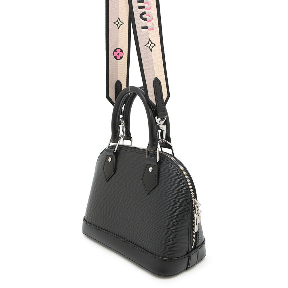 Louis Vuitton Alma NoirM59217 ・Flower Monogram Epi Leather Handbag