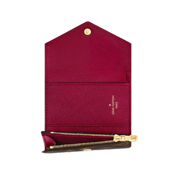 Louis Vuitton Coin M62932 Bordeaux Portefeuille Zoe Monogram Leather Canvas Brown Wallet Case