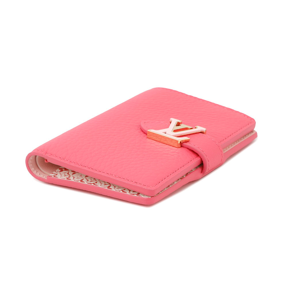 Louis Vuitton Vertical Compact FuchsiaM82461 Taurillon Wallet Case