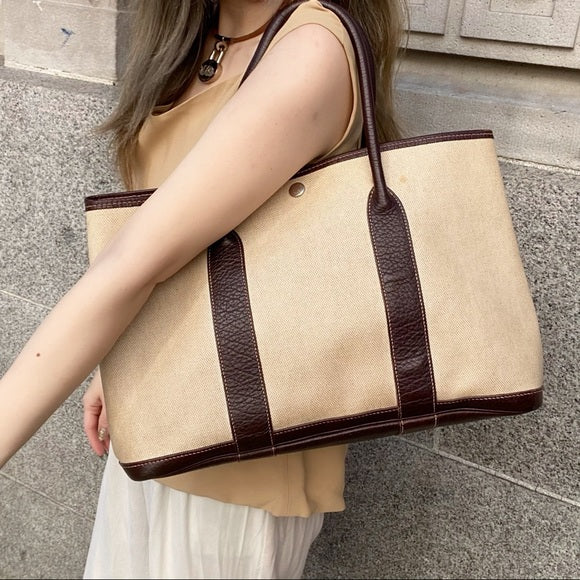Hermes Luxury Garden Party Cloth Tote Tws Handbag Tote Bag