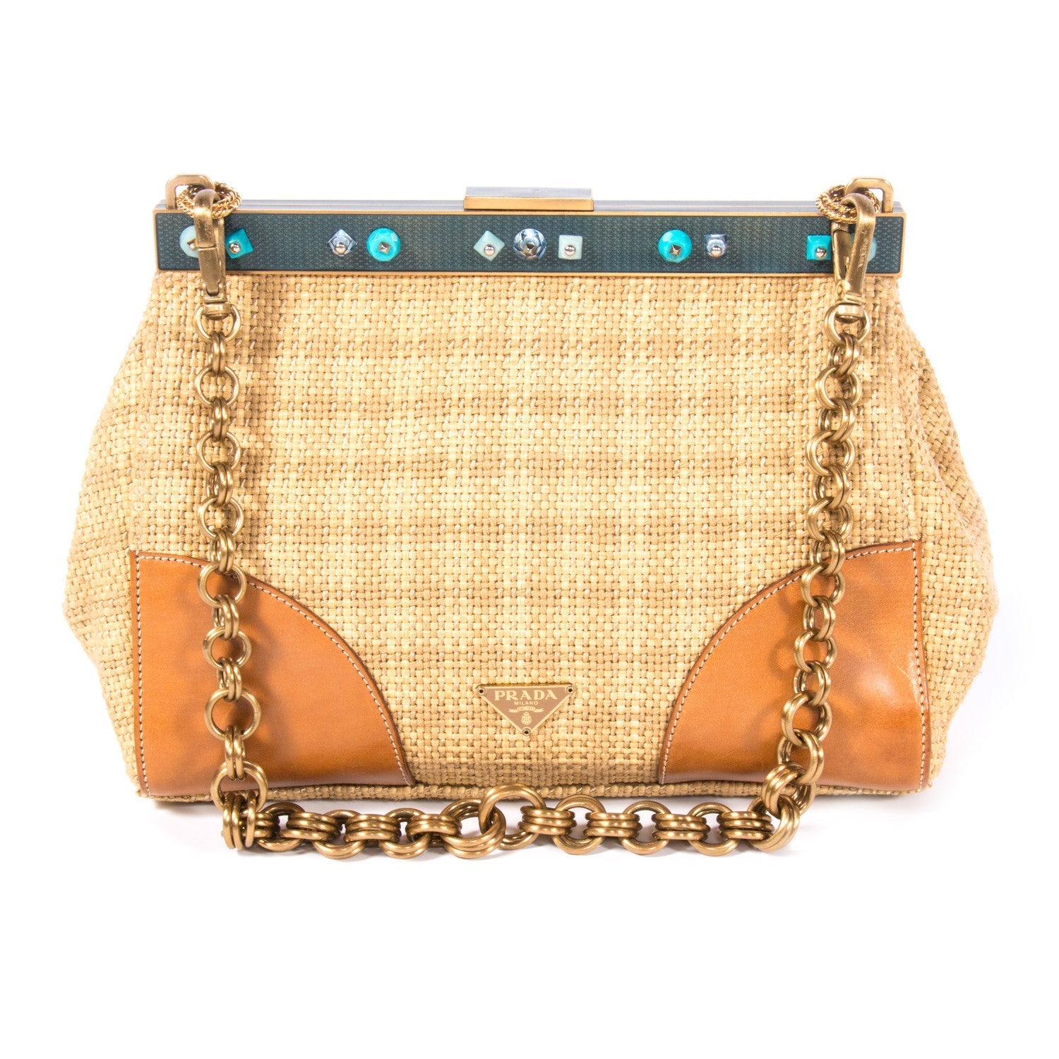Prada Paglia Cocco Bag Travel Bag