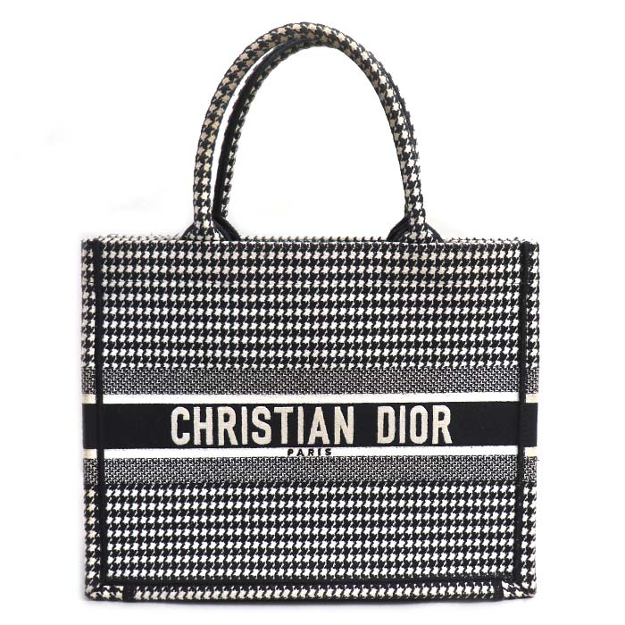 Dior Book Tote Houndstooth Tote Bag Canvas