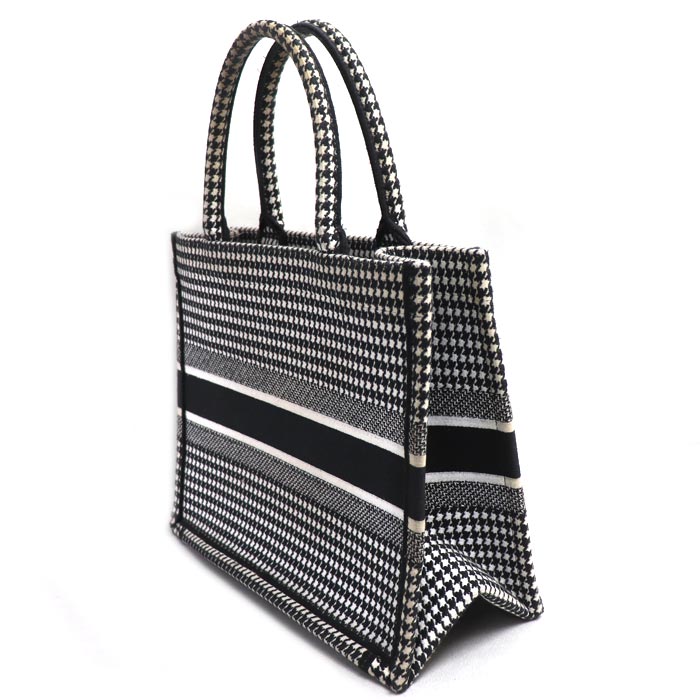 Dior Book Tote Houndstooth Tote Bag Canvas