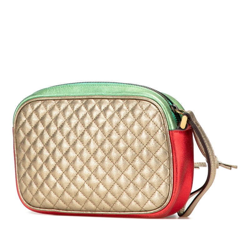 Gucci Laminated Quilting Clutch Bag Leather