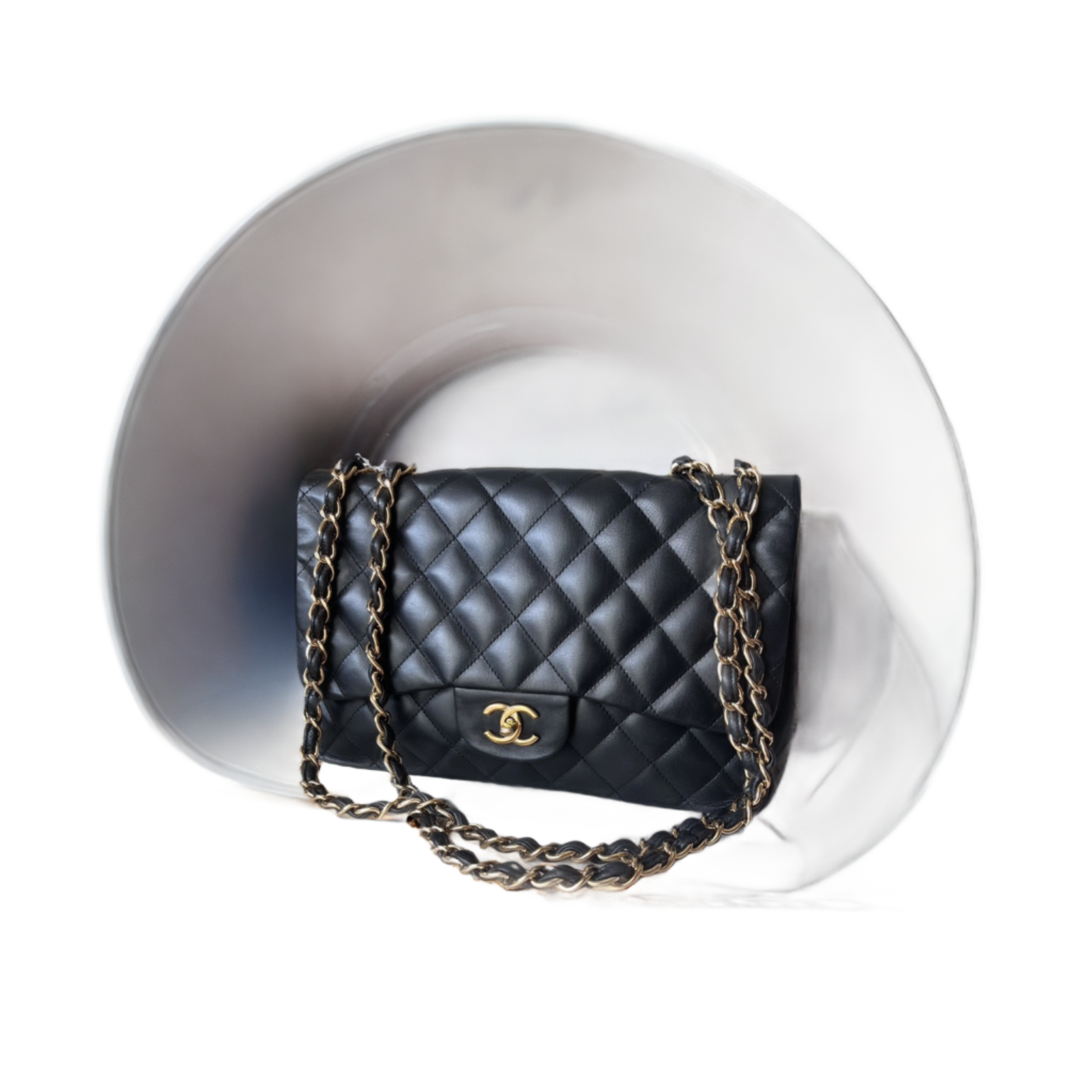 Chanel Timeless Classic Flap Hardware Black Gold Handbag