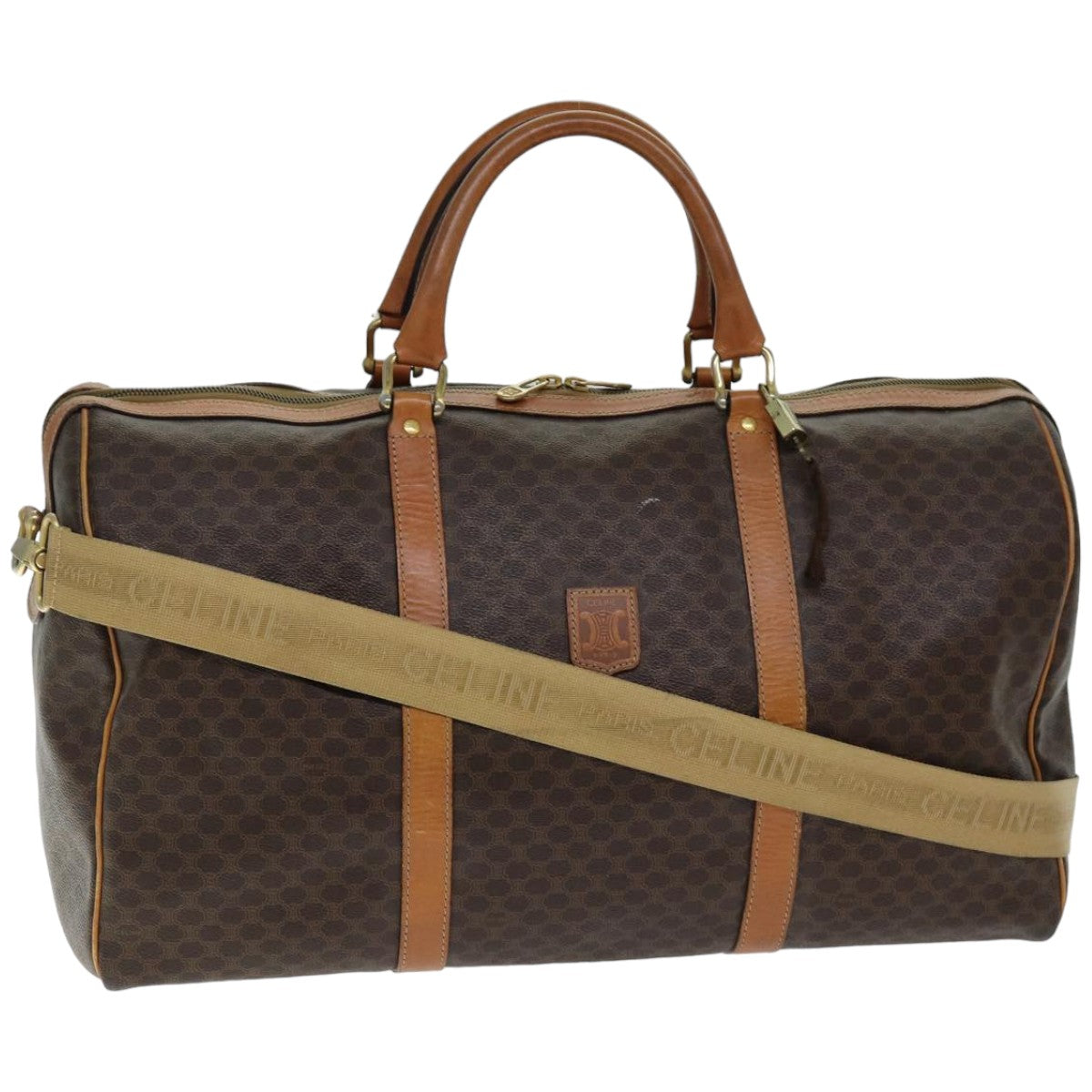 Luxury Macadam Boston Bag Pvc Way Mr Canvas Brown Travel Bag