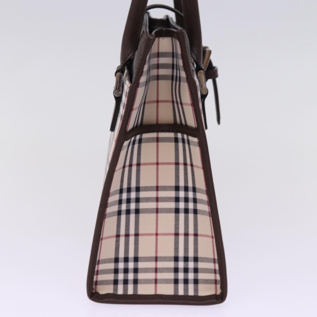 Burberry Luxury Nova Check Hand Bag Auth Mr245 Canvas Nylon Beige Travel Bag
