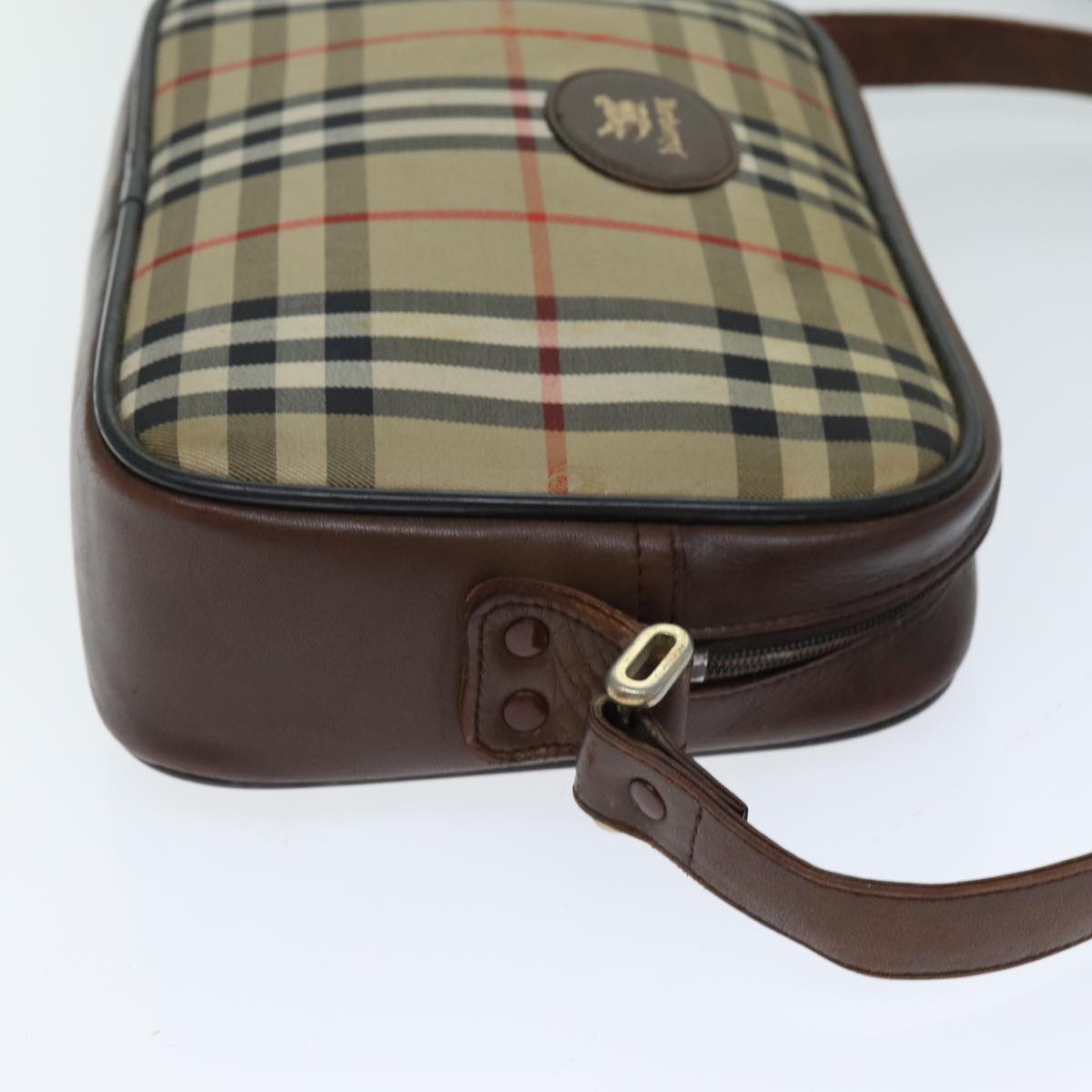 Burberry Luxury ss Nova Check Shoulder Bag Auth Mr273 Canvas Beige