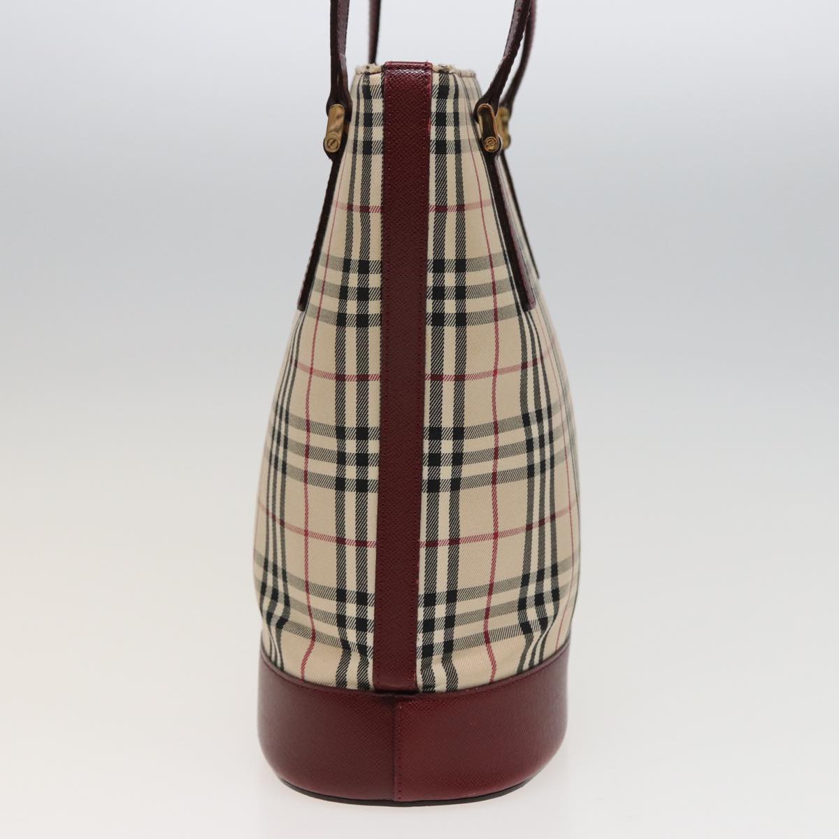 Burberry Luxury Nova Check Tote Bag Auth Mr278 Canvas Beige