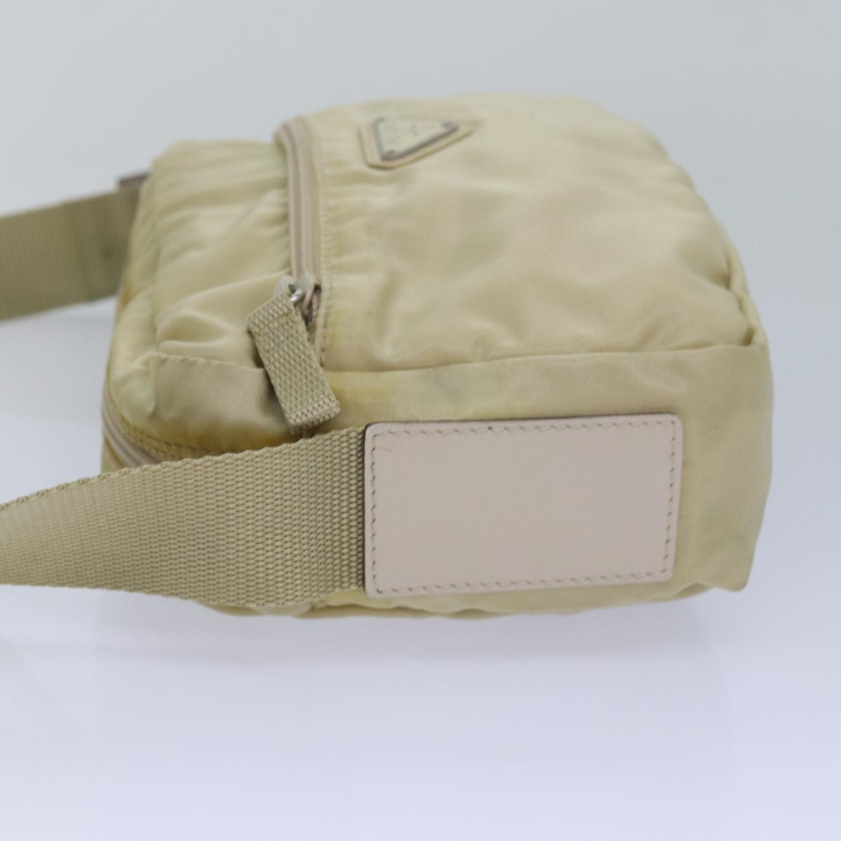 Prada Shoulder Bag Auth Nylon Beige Beige Auth Mr283
