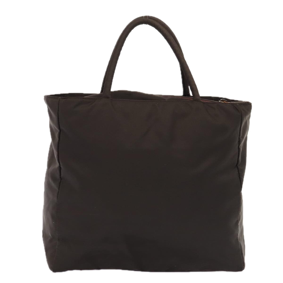 Prada Hand Bag Auth Nylon Brown Travel Bag