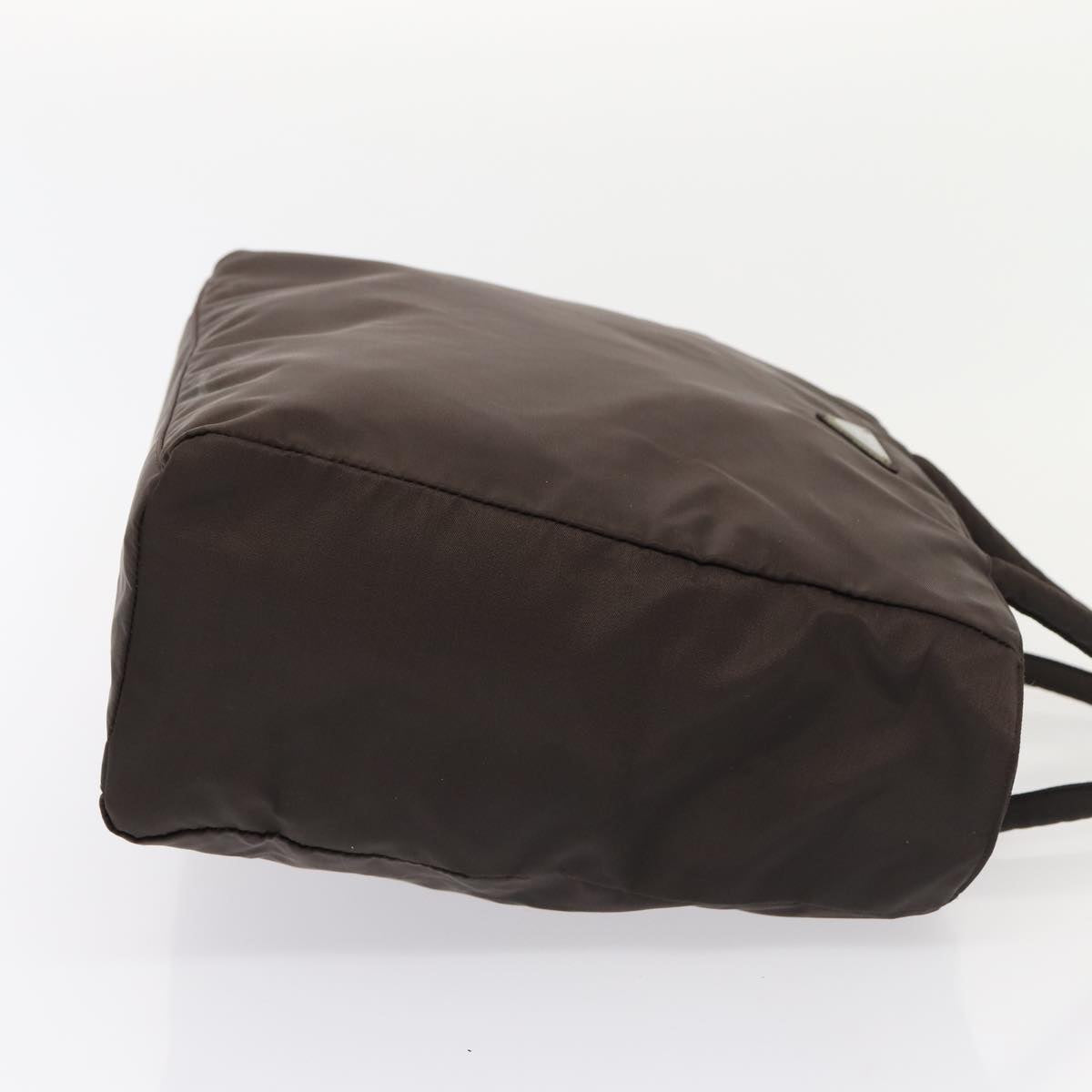 Prada Hand Bag Auth Nylon Brown Travel Bag
