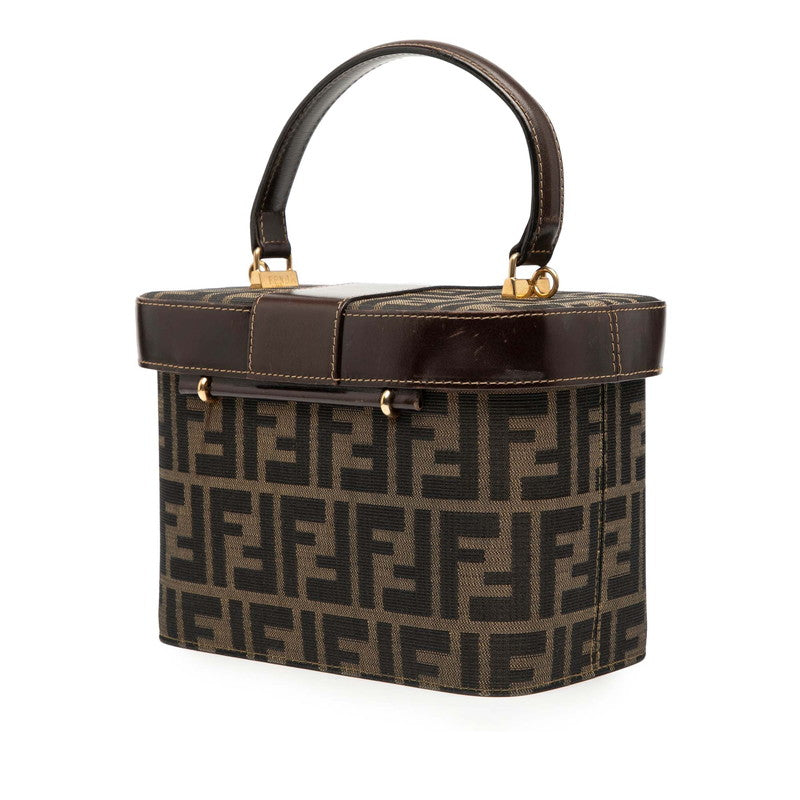 Fendi Zucca 2Way Shoulder Bag Leather Canvas