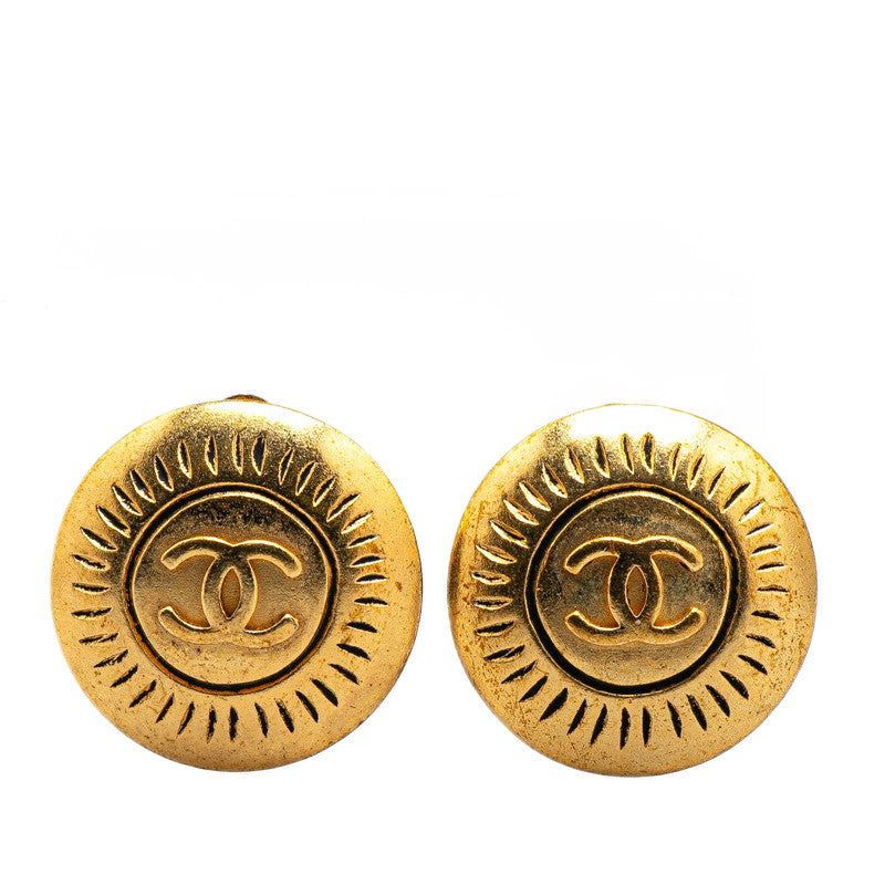 Chanel Gold Plated Coco Mark Earrings 96C Bag
