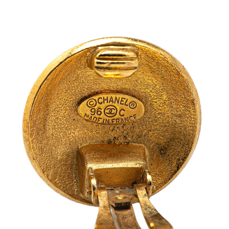 Chanel Gold Plated Coco Mark   Earrings 96C