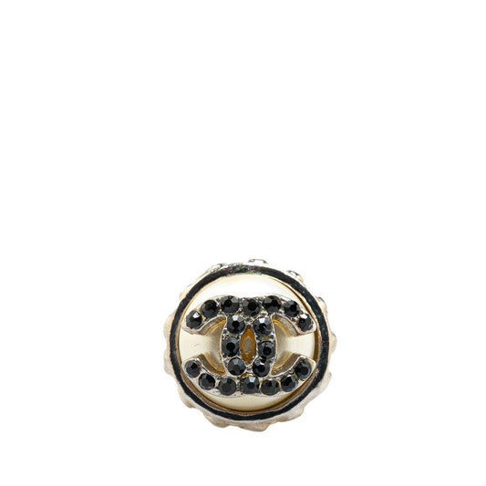 Chanel Metal Coco Mark Rhinestone Tie Pin Bag