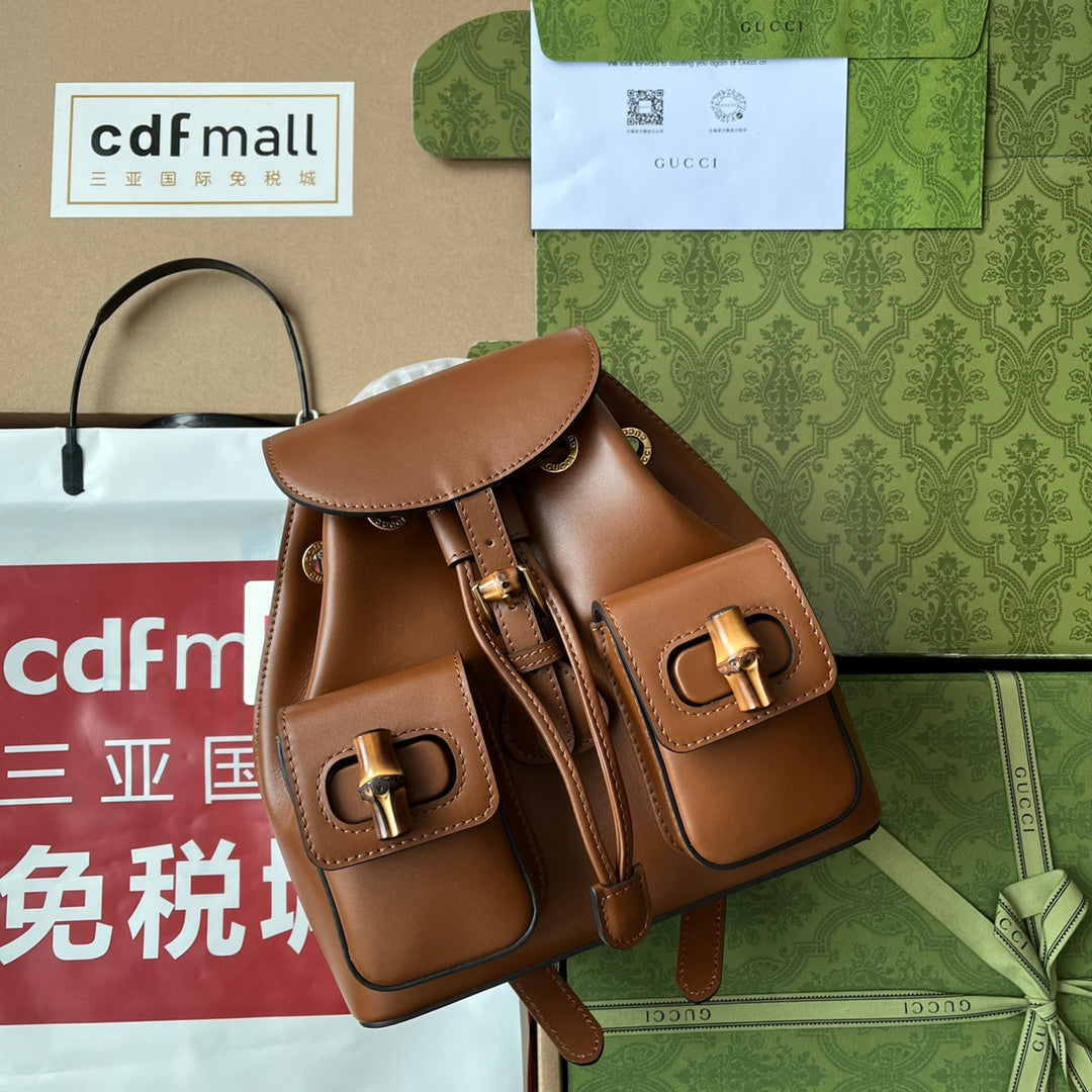 gg Bamboo Backpack &# s Brown Small