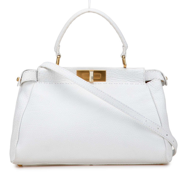 Fendi Peekaboo Selleria 2Way Bag Leather Travel Bag Leather 2Way Bag