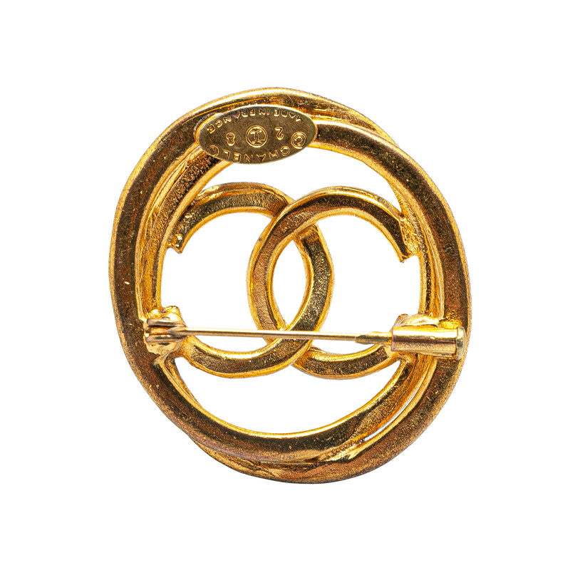 Chanel Coco Mark Round Brooch