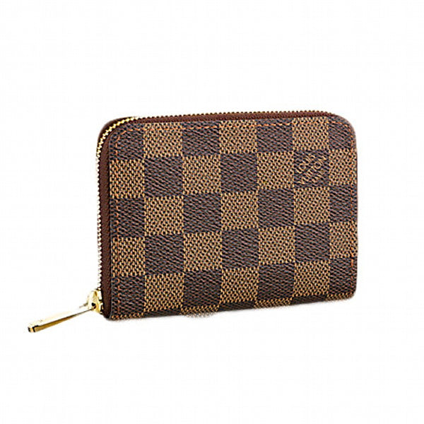 Louis Vuitton Coin N63070 Damier Zippy Canvas Brown Handbag