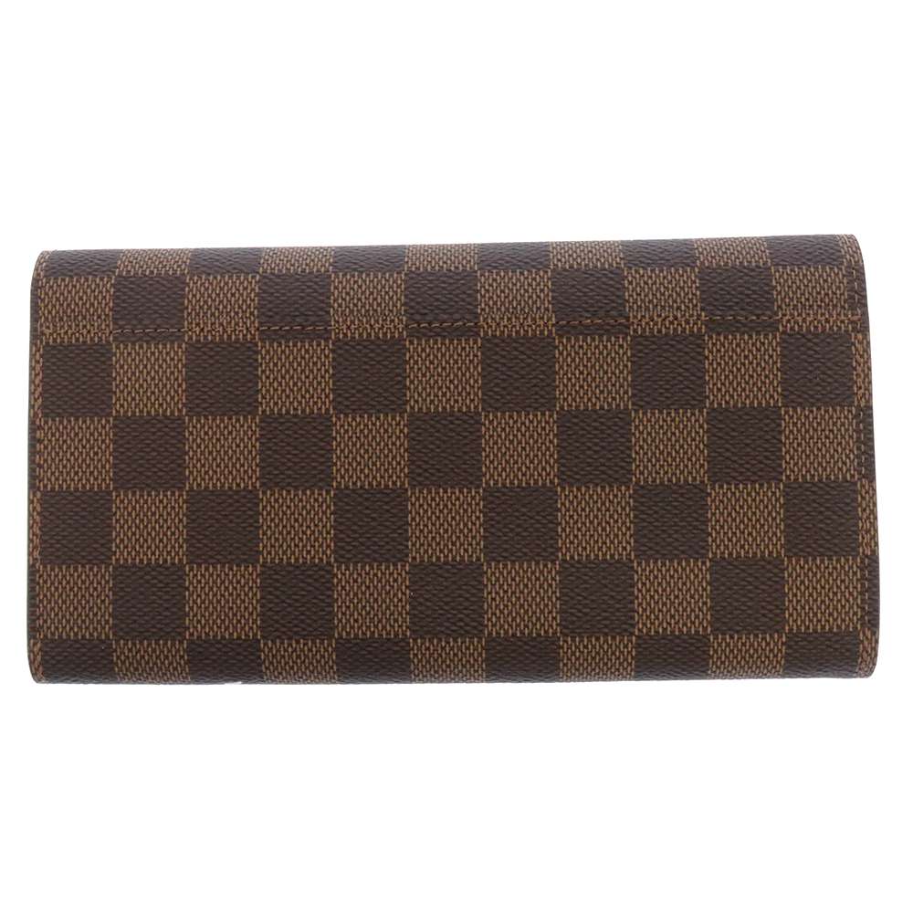 Louis Vuitton Portefeuille Sarah BrownN63209 Ebene Canvas Damier Handbag 2