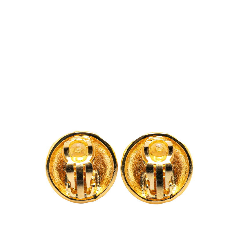 Chanel Gold Plated Coco Mark Earrings 97P