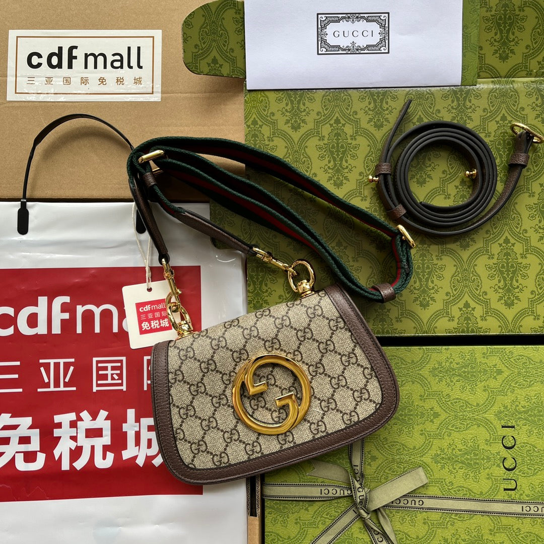 gg Blondie , ’s 8.7in Brown Beige Mini Bag