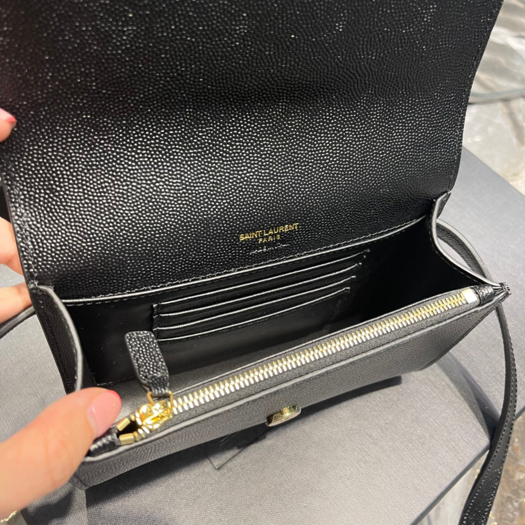 YSL Saint Laurent Kate Belt , ’s 7in Black Accessory Ysl 534395Bow0J1000