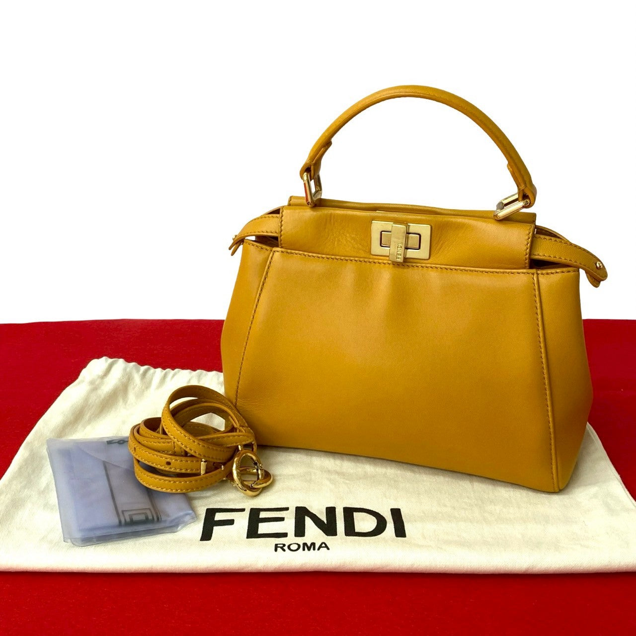 Fendi Peekaboo 2Way Bag Leather Travel Bag 2Way Bag 3