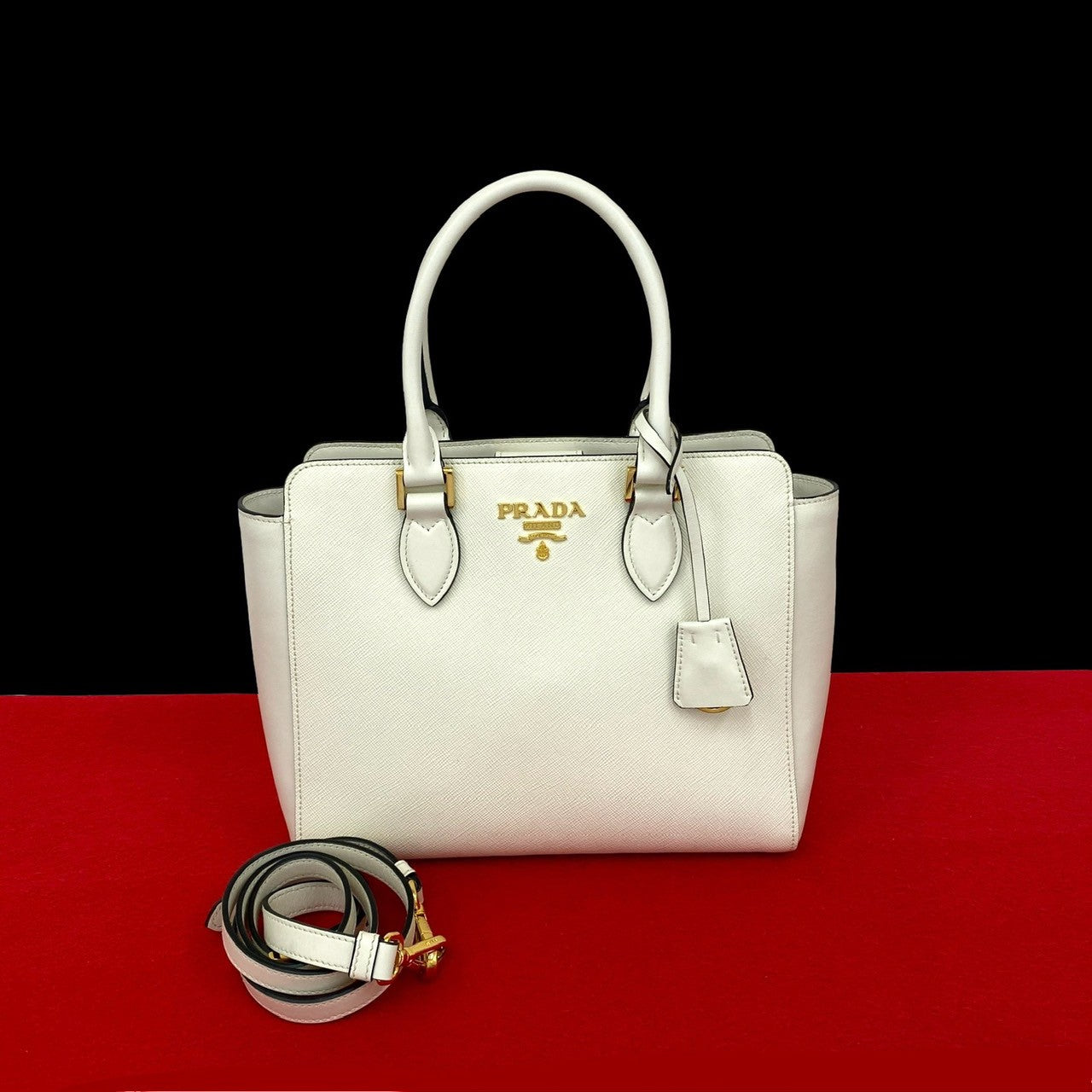 Prada 2Way Handbag Saffiano Travel Bag 2Way Handbag 7