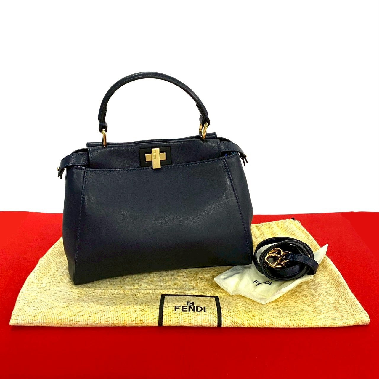 Fendi Peekaboo 2Way Bag Leather Travel Bag 2Way Bag 8