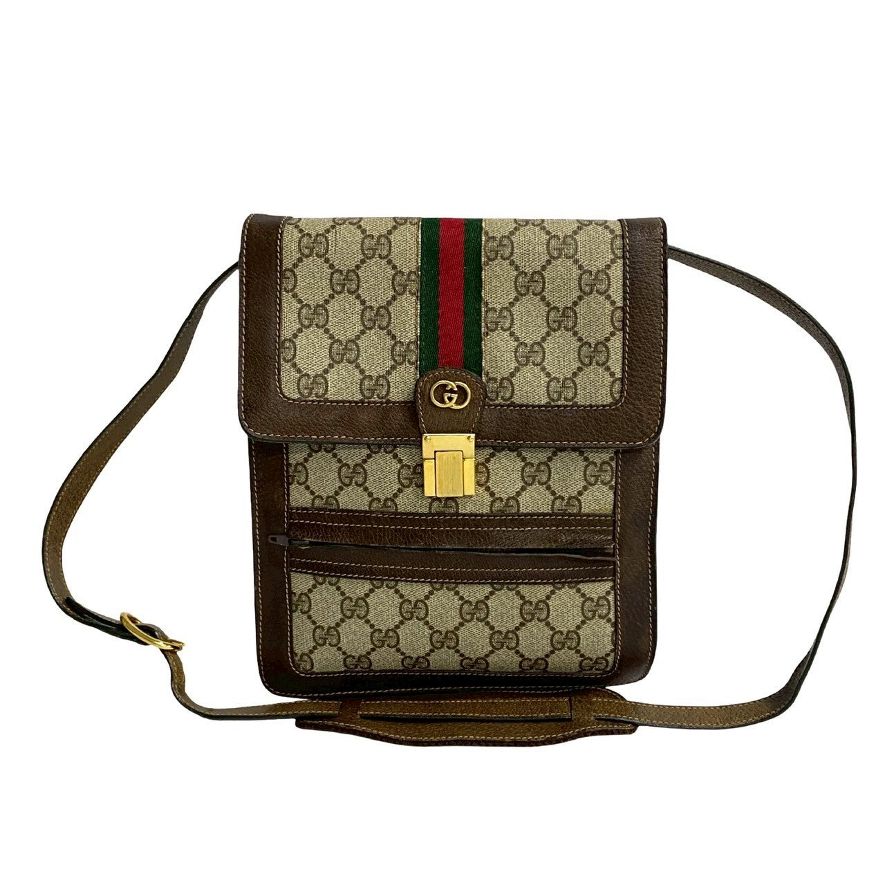 Gucci Old Pvc Shoulder Bag Leather Logo Bag 4